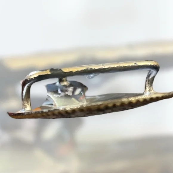 VTG Crumine Silver/Bronze Bull Rider Belt Buckle - Picture 3 of 3